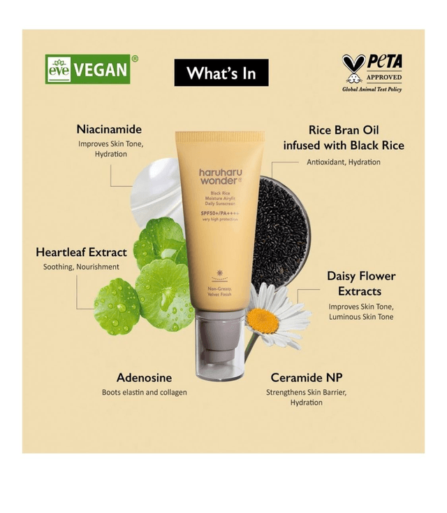 Haruharu Wonder Black Rice Airlift Daily Sunscreen SPF50+ PA++++